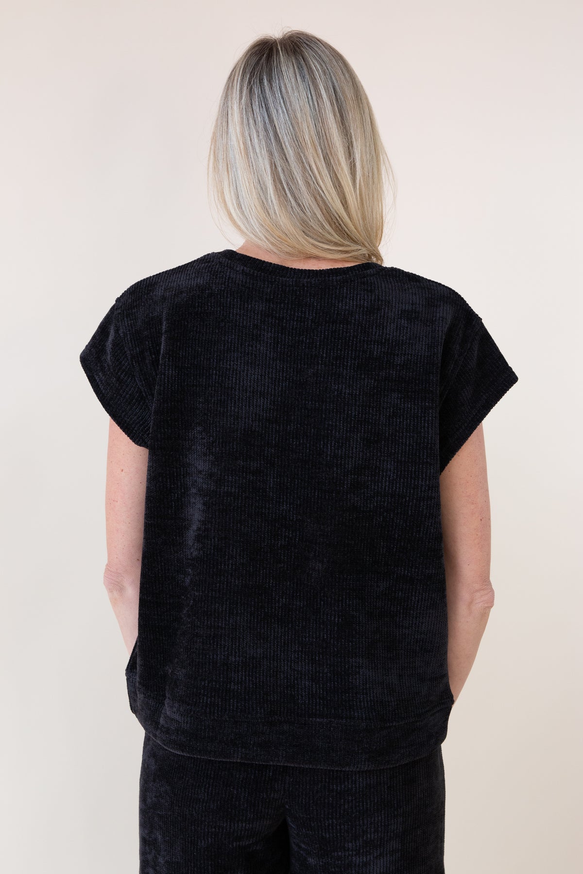 Chenille Short Sleeve Top