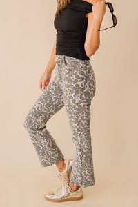 Kelsey High Rise Ankle Flare Raw Hem