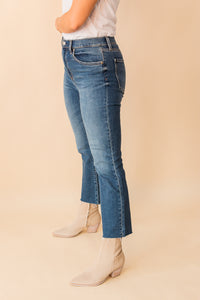 Shy Girl High Rise Crop Flare Jean