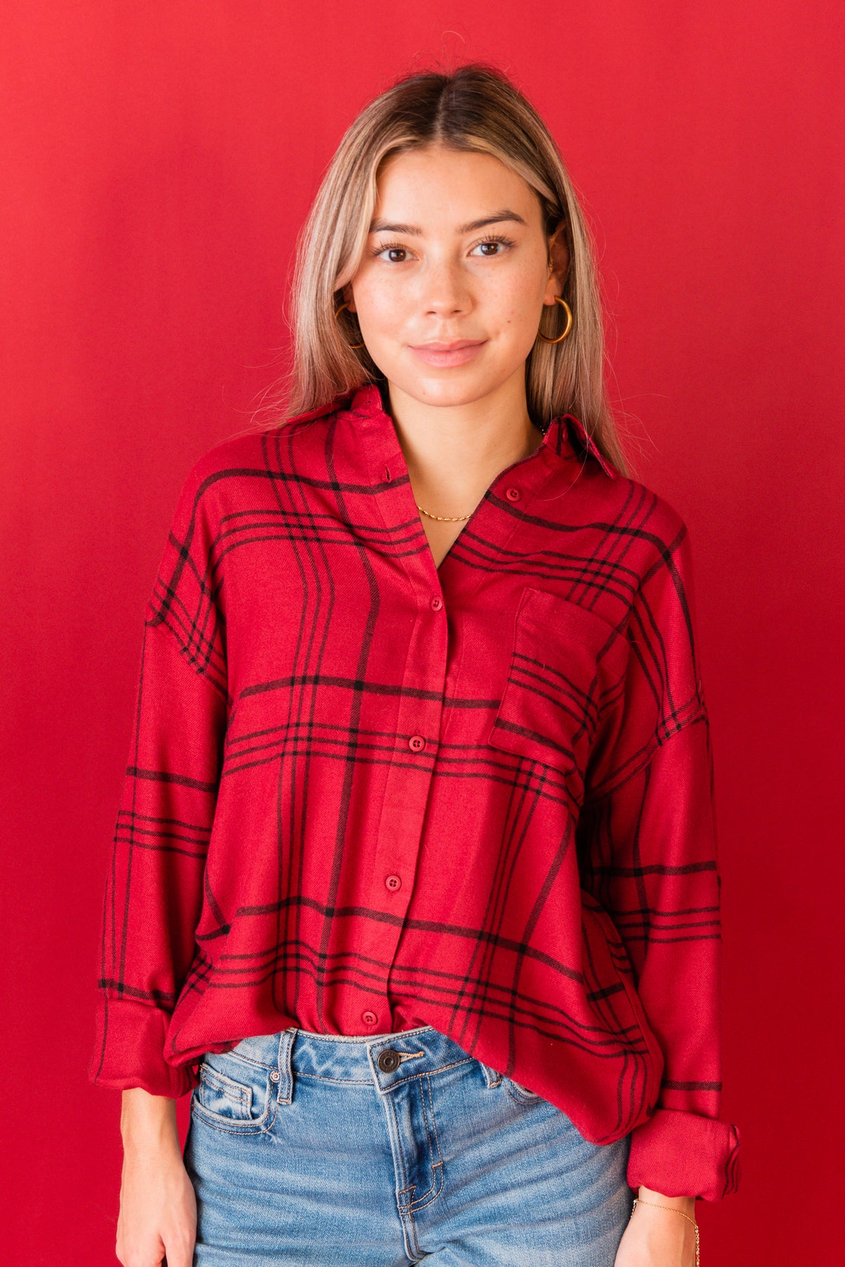 River Plaid Button Up