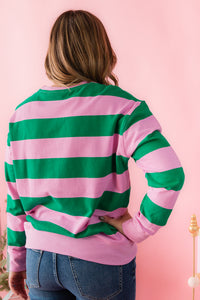 Holly Jolly Striped Sweatshirt