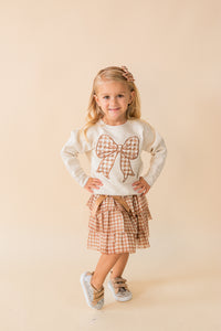 Gingham Bow Patch Sweatshirt