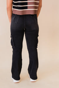 Amy High Rise Cargo Flared Pants