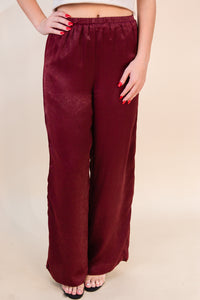 Slow Dancing Satin Wide Leg Pants