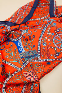 Scarvii Vintage Pattern Square Scarf