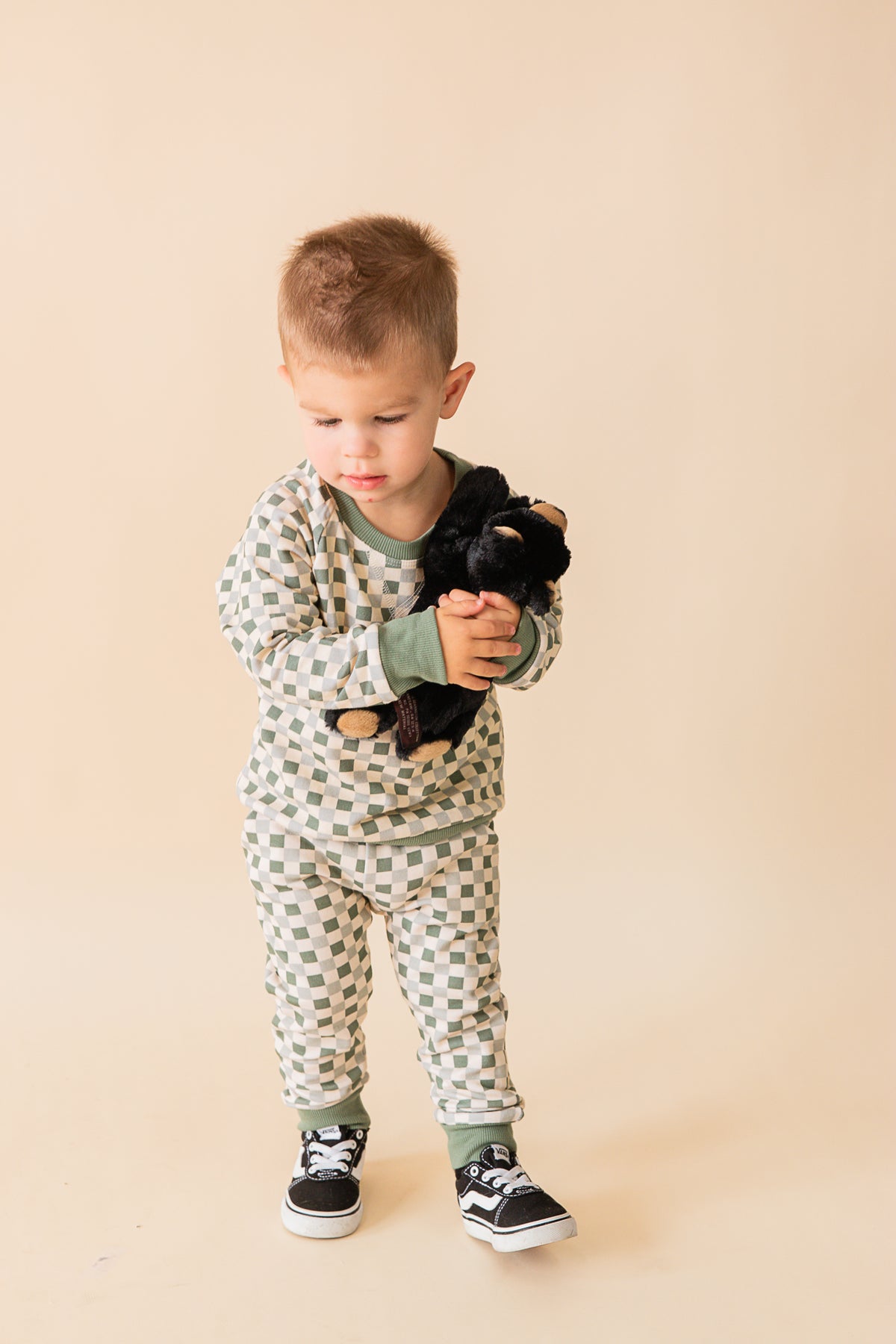 Checkered Fleece Sweatshirt