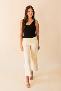 Westyn Cropped Raw Hem