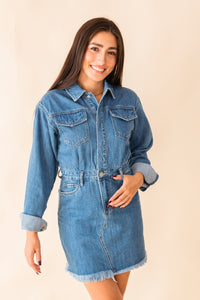 The Resa Denim Shirt Dress