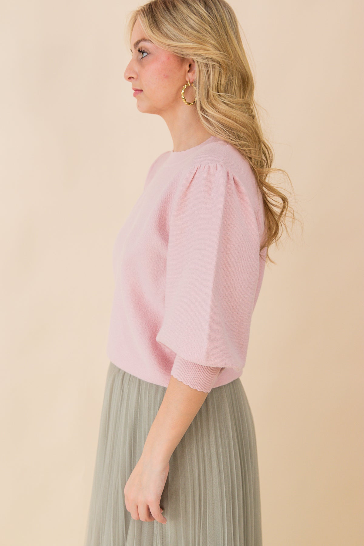 Britt Knit 3/4 Sleeve Top