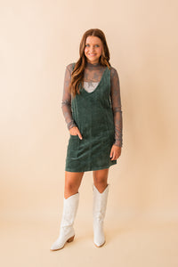 Pinafore Corduroy Dress