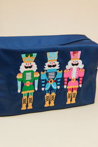 Cara Nutcracker Zip Pouch Navy