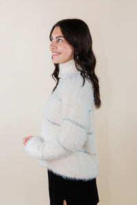 Martini Metallic Stripe Turtleneck Sweater