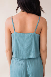 Fiore Crinkle Satin Tank