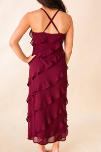 All Invited Ruffle DTL Maxi Dress