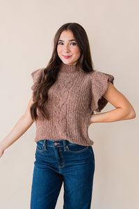 Willow Ruffle Shoulder Sweater