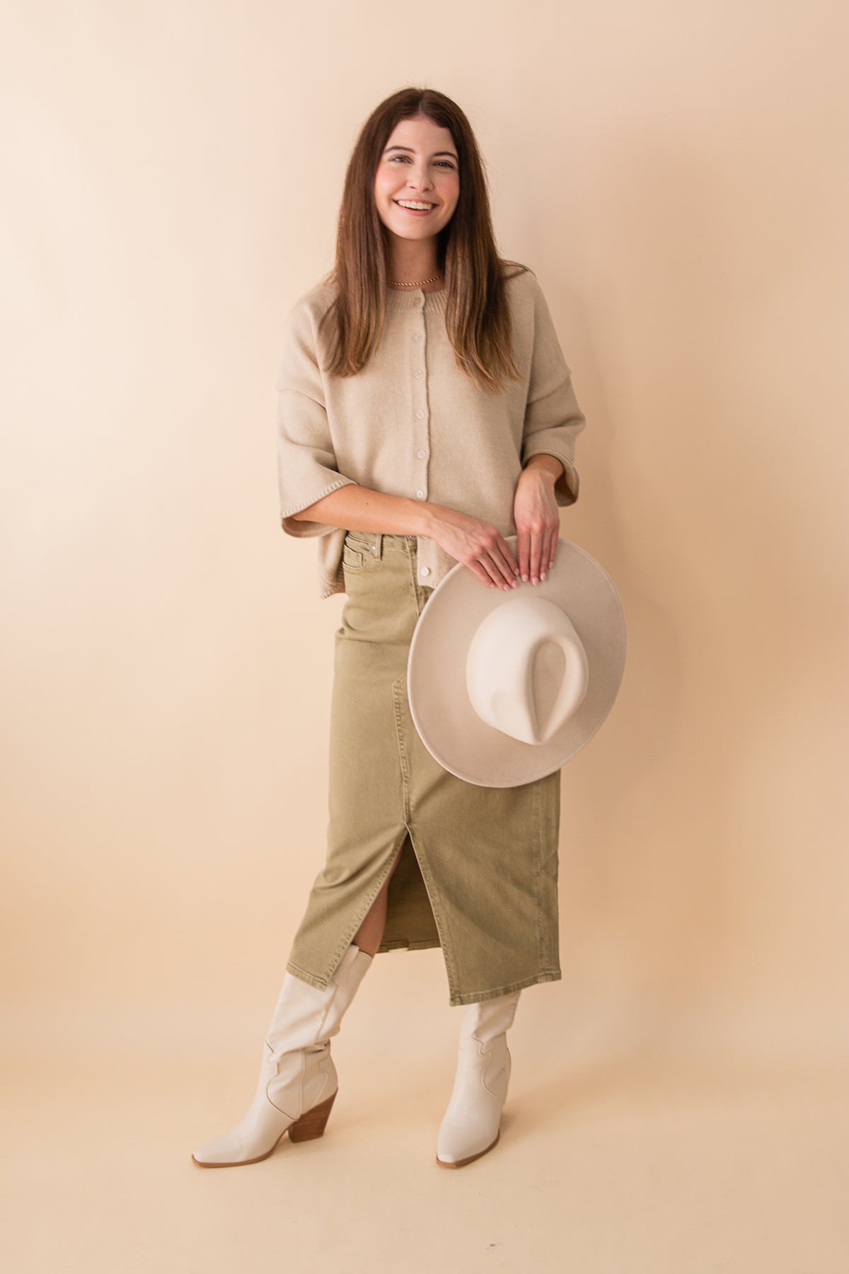 Amy Midi w/ Front Slit Skirt