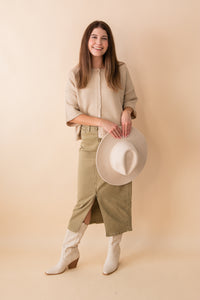 Amy Midi w/ Front Slit Skirt