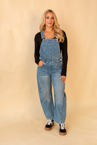 Slouchy Relaxed Fit Denim Overall