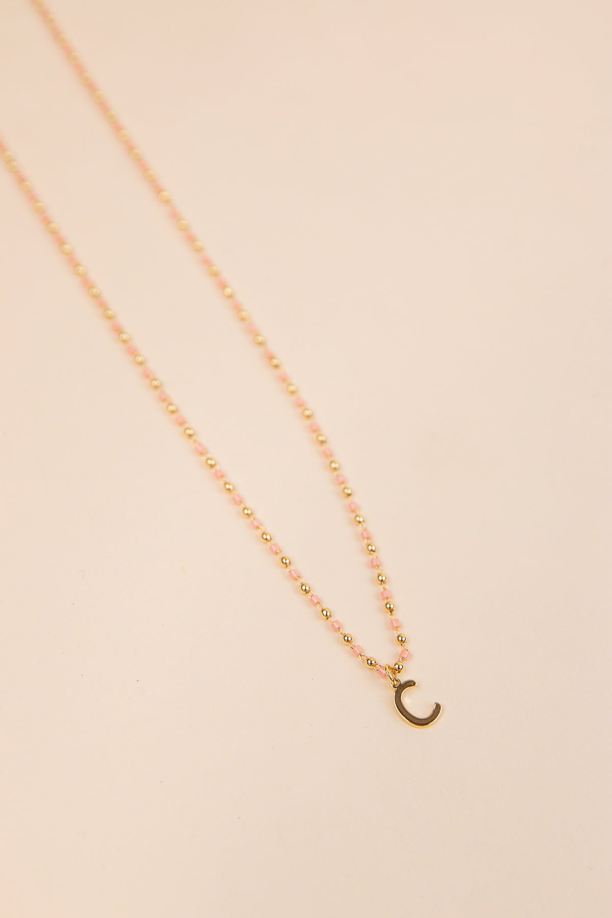 Pretty Pink with Initials Necklace