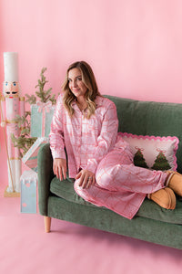 Christmas Bow Satin PJ Set