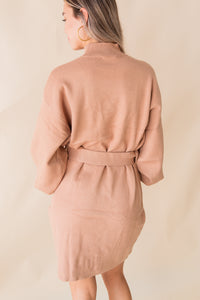 On the Town Belted Sweater Dress