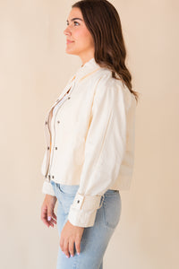 Matea Cropped Trench Coat Jacket