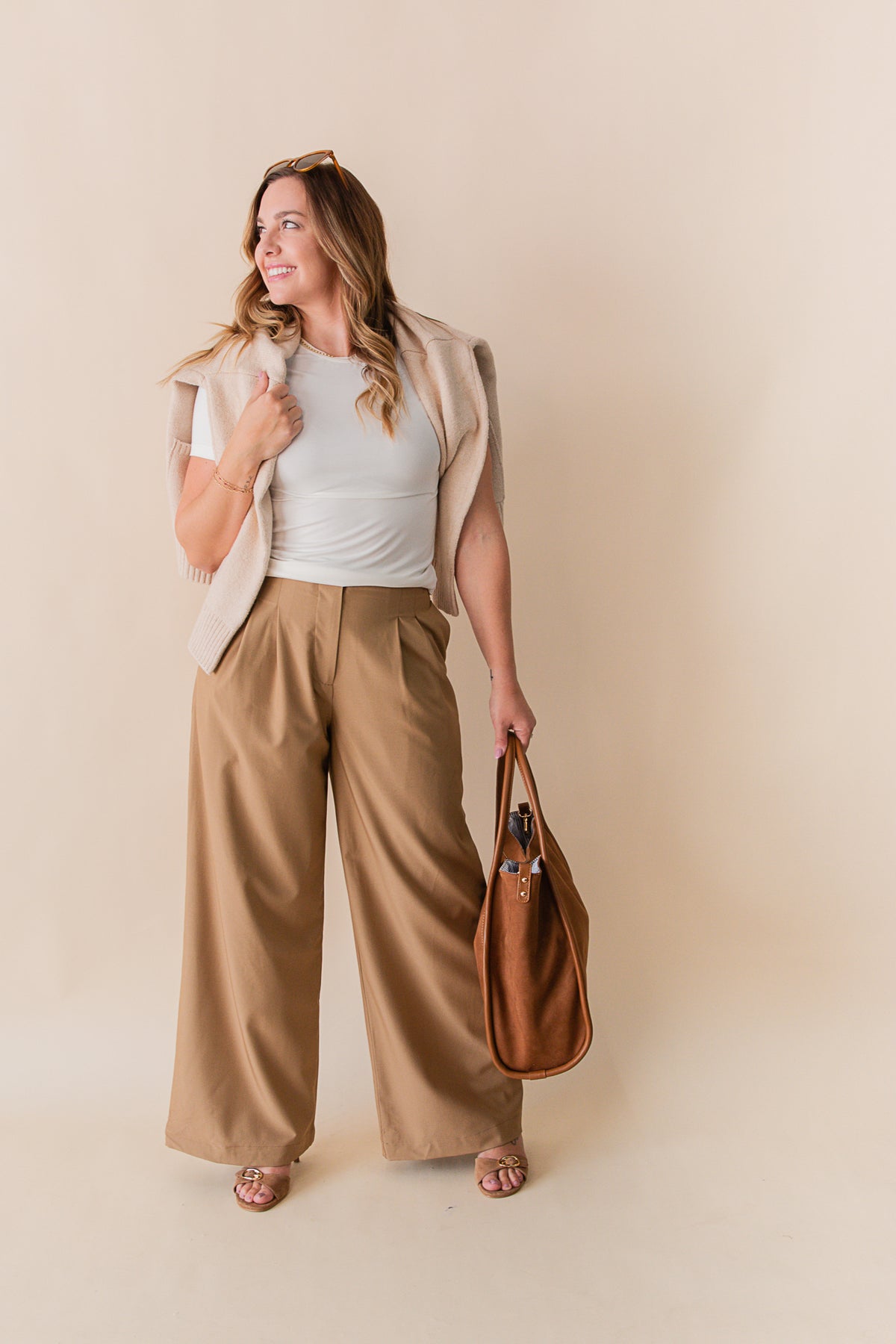 Reese Pleated Wide Leg Trousers