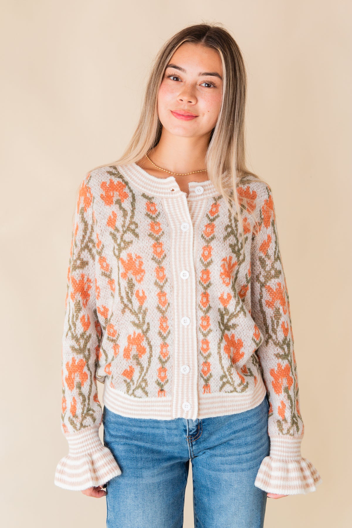 Kaydee Floral Sweater Cardigan