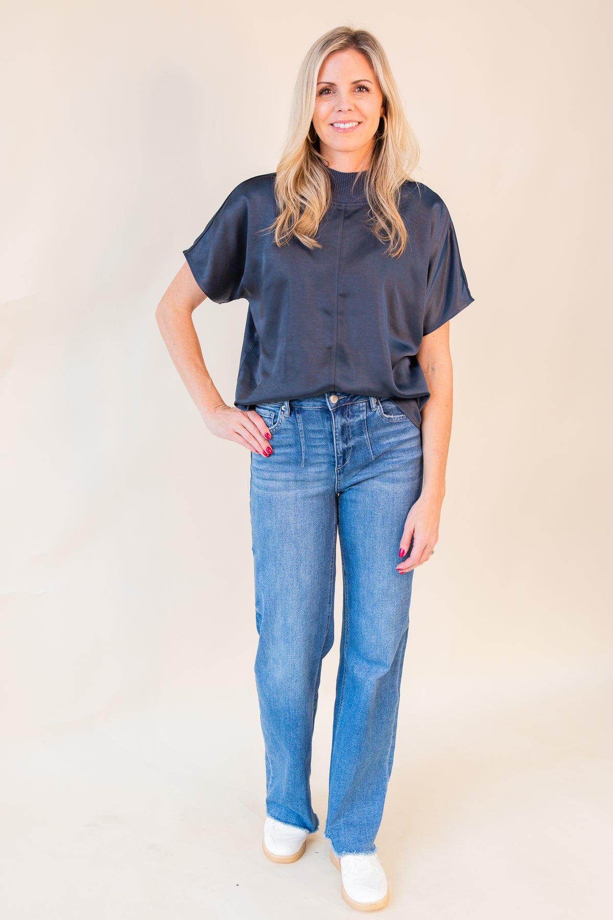 High Rise Wide Leg Jean