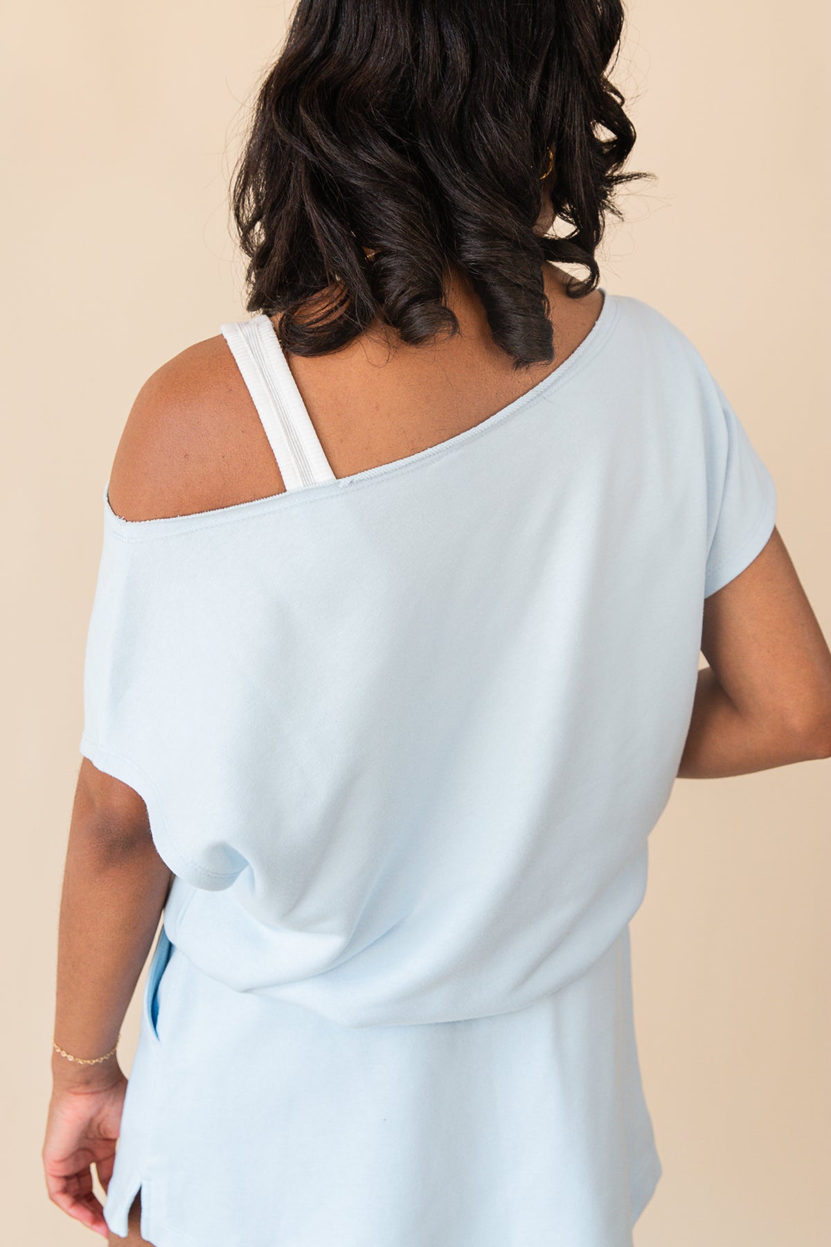 French Terry Off Shoulder Top