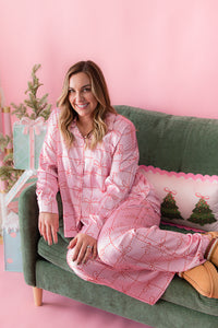 Christmas Bow Satin PJ Set