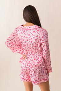 Stacy L/S Front Tie Pj Set