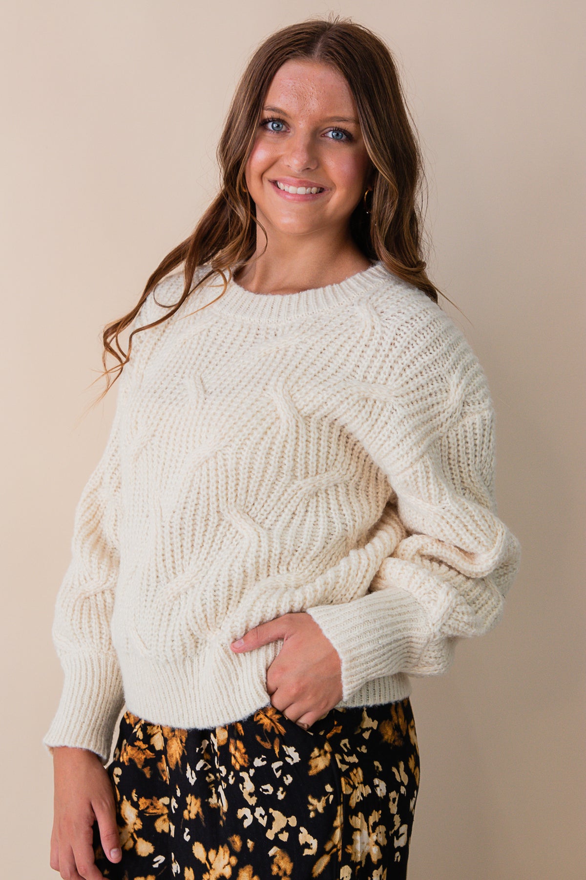 Go Forth New Cable Knit Sweater