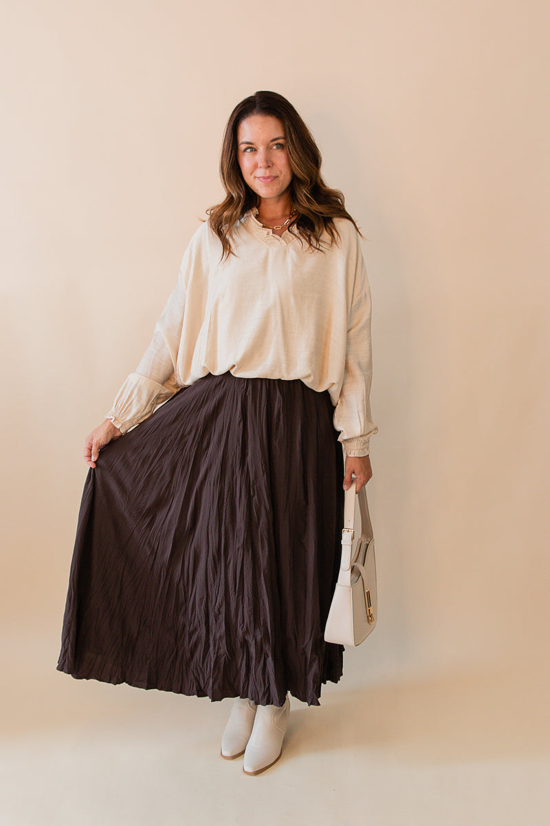Maya Ruffle Neck Top