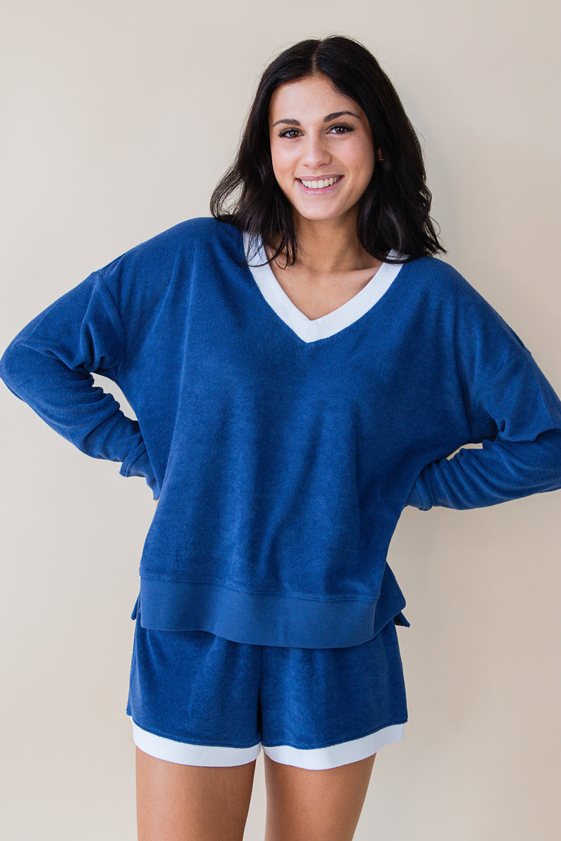 Marx V-Neck Terry Sweatshirt
