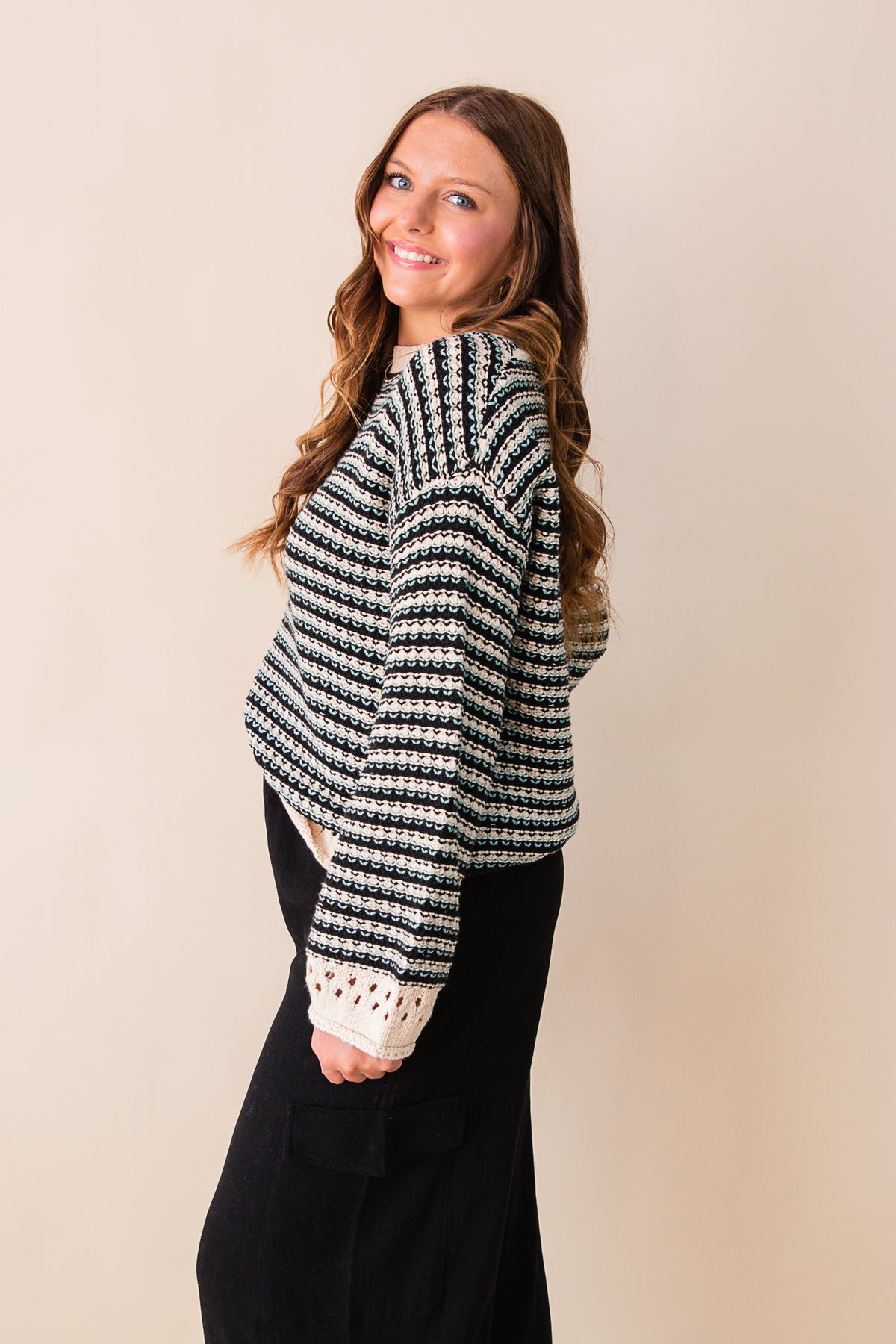Samantha Knit Striped Sweater