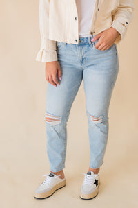 Mid Rise Cigarette Crop Jean