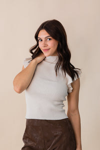 Tiffany Ruffle Tank Sweater