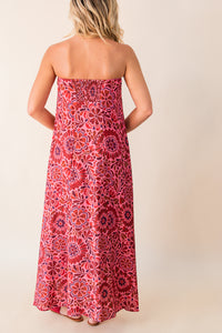 Suns Out Strapless Midi Dress