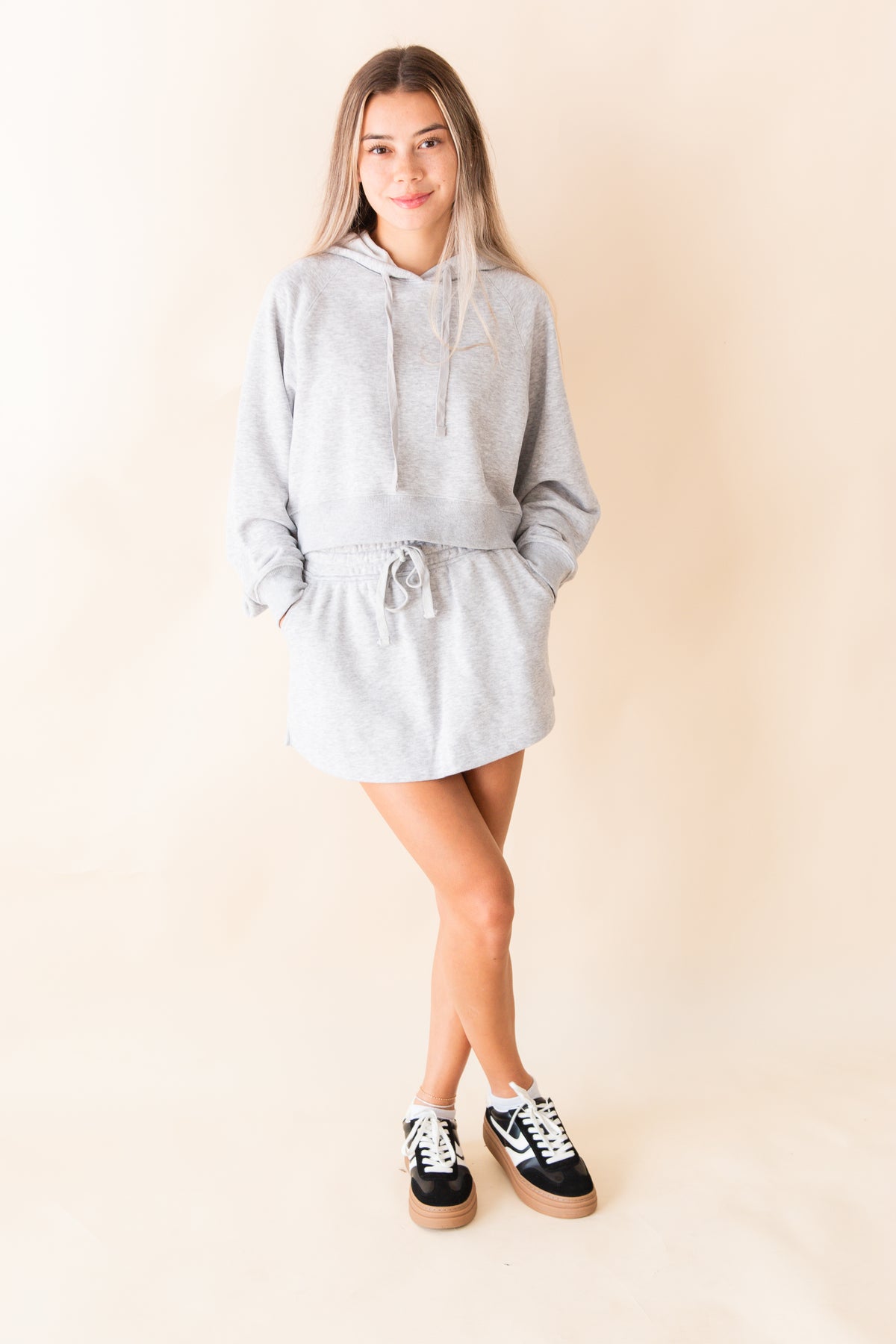 Lou Lou French Terry Cropped Hoodie