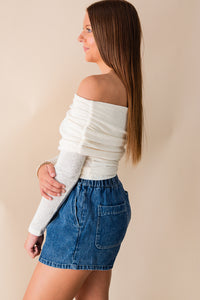 Roadhouse Jacquard Knit Off the Shoulder Top