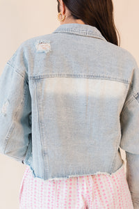 Bow Lace Denim Jacket