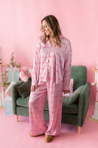 Christmas Bow Satin PJ Set
