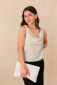 Last Night Cowl Neck Top