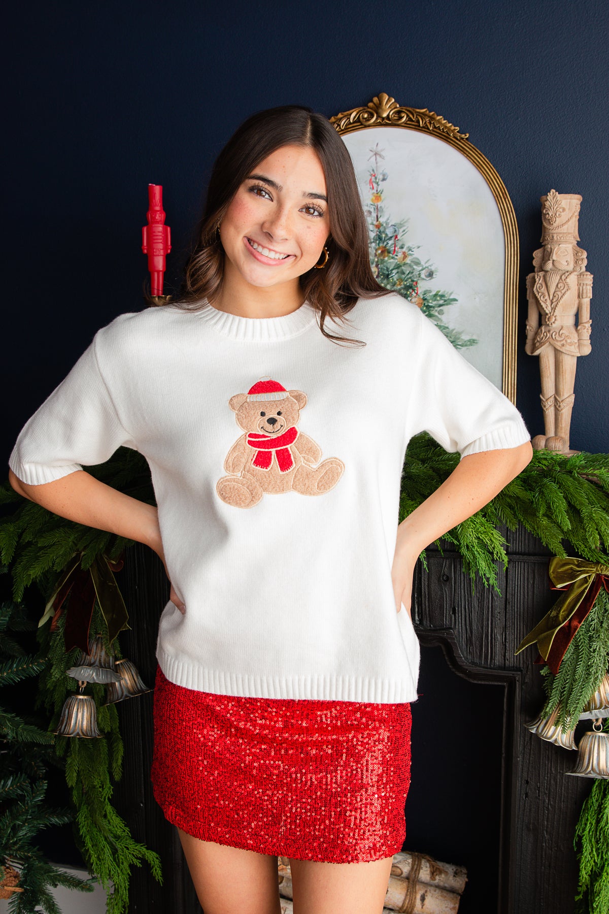 Teddy Bear S/S Knit Top