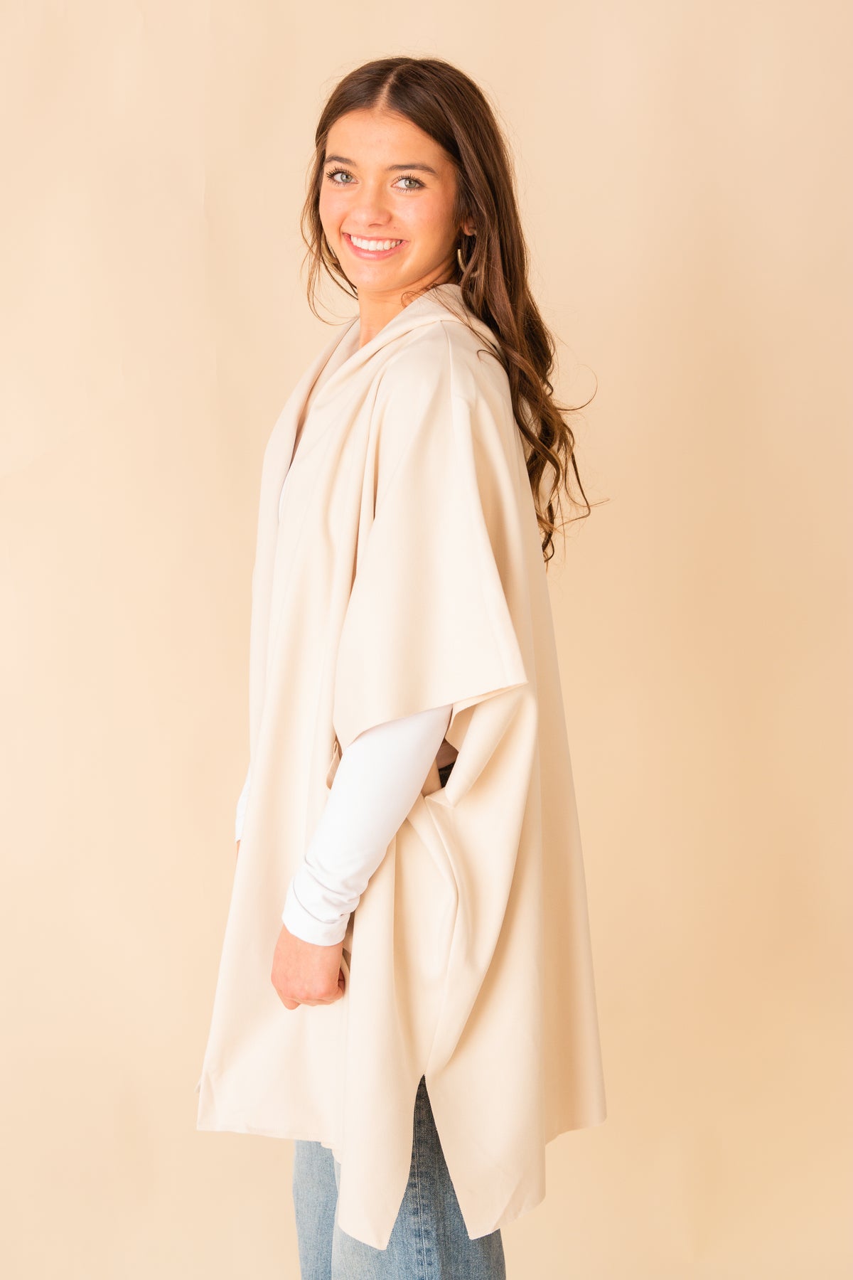 Lisha Belted Poncho