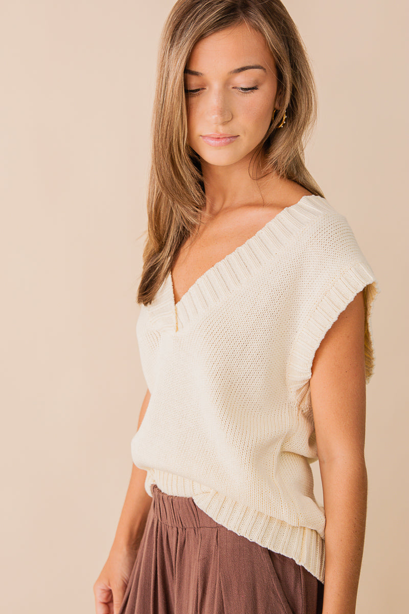 Regina Low Cut Sweater Vest