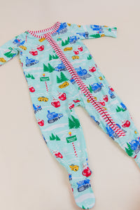 Snowy Train Tracks Pj Set