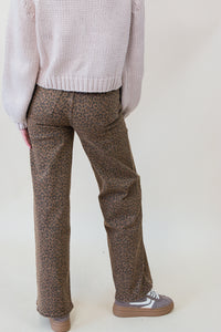 Jj Super High Wide Leg Leopard Jean