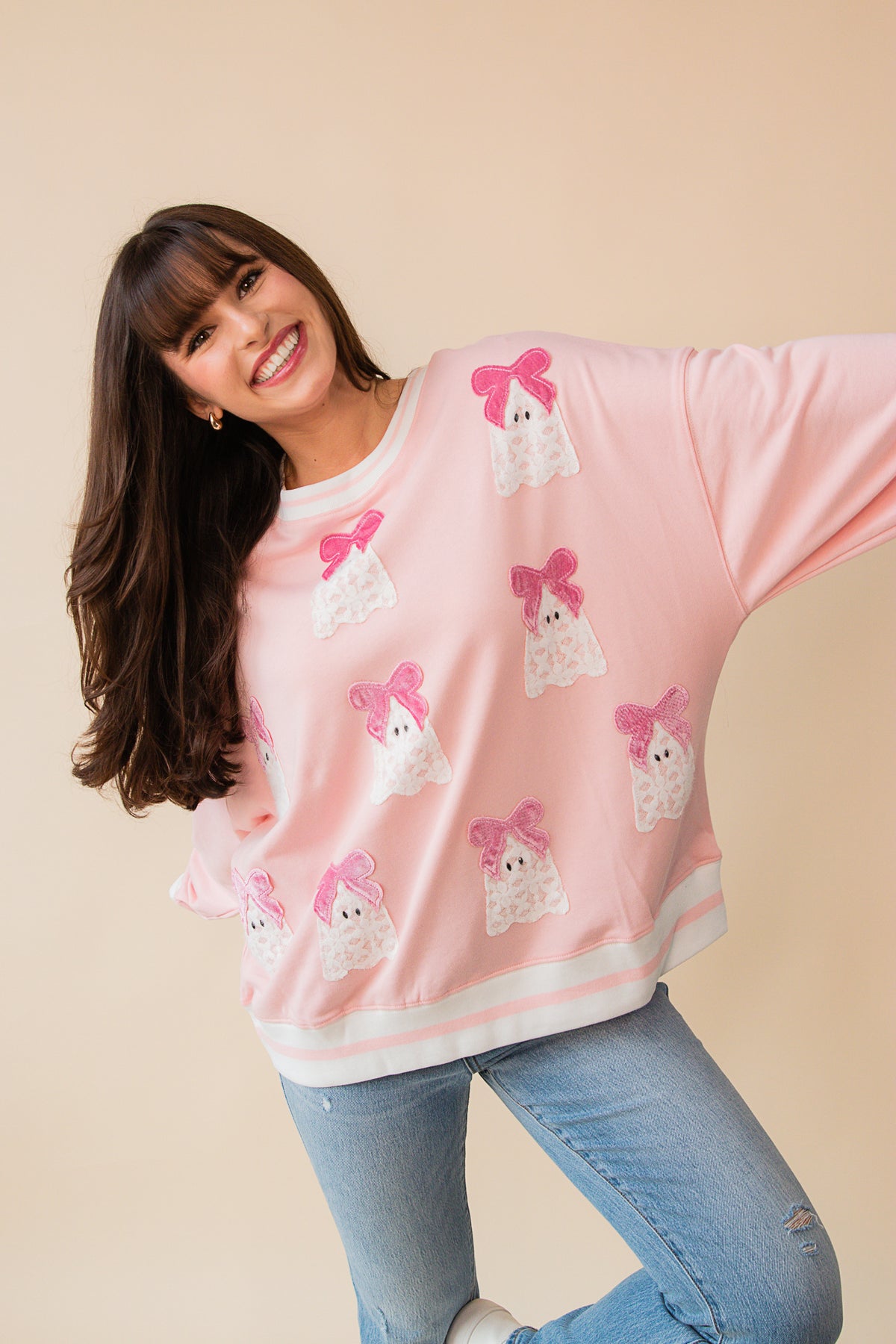 Pretty Boo Bow Sweatshirt